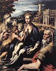 Parmigianino Canvas Paintings - Madonna and Child with Saints